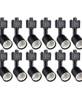 H Type Track Lighting Head To E26 Medium Screw Base Adapter Light Direction Adjustable Black Pack Of 12 Bulbs Not Included Dope For Modern Homes And Home Offices Quick Retrofit Setup, twelve black lighting heads arranged in rows.