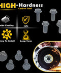 Built Tough 12 Piece Reverse Thread Screws Left Hand Hex Flange Bolts M6 M7 M8 Allen Head Fasteners Black Oxide Carbon Steel Machine Hardware For Aluminum Cutting Tools with high-hardness carbon steel.