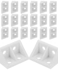 Beefy Plastic Right Angle Brackets 4 Hole Corner Supports For Drawers Cabinets And Shelves White Heavy Duty Corner Braces 20 Pack