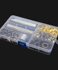 One Half Inch Grommet Kit 100 Sets Four Colors Gold Silver Black Bronze With Tools And Storage Box For DIY Projects