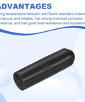 8 Pack Heat Shrink End Caps 10mm ID X 35mm L 2:1 Shrink Ratio, Lined Sealed Waterproof Adhesive For Electrical Wires And Cables, DIY Friendly Outdoor Underground Protection, Black heat shrink end cap