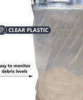 Heavy Duty Clear Plastic Dust Collection Replacement Bags For 20 Inch Diameter Drums 43 Inch Length 5 Pack Fit Woodworking Dust