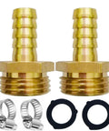 Easy Fix Drip Irrigation Hose Adapter For Garden Tubing To Faucet 5/8 Inch Barbed Connector brass fittings with clamps and seals