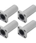 Square Flange Linear Ball Bearing 20mm ID 32mm OD 80mm Length With Steel Cage Pro Grade Linear Motion Bearing For 3D Printers And CNC Routers High Precision Alignment And Smooth Movement, 4-pack
