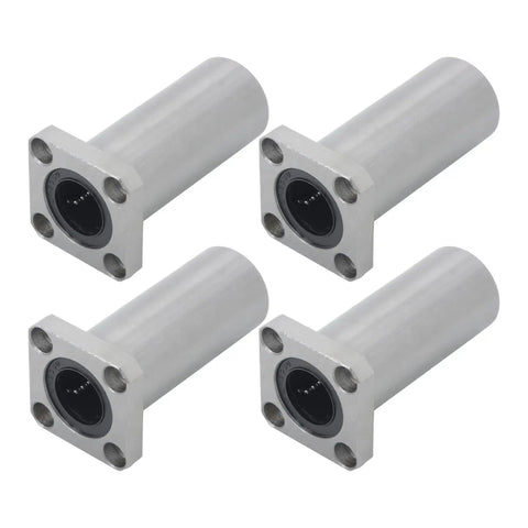 Square Flange Linear Ball Bearing 20mm ID 32mm OD 80mm Length With Steel Cage Pro Grade Linear Motion Bearing For 3D Printers And CNC Routers High Precision Alignment And Smooth Movement, 4-pack