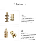 Table Dowel Pin Alignment Kit With 20 Pieces Connectors For Long Lasting Furniture Projects DIY Friendly Pro Grade Metal Dowel Pins For Precise Alignment Easy Fit Durable Table Fasteners For Sturdy Joints And Quick Setup, gold metal dowels close-up