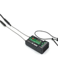 Six Channel 2.4GHz AFHDS2A Receiver with Dual Antennas for RC Gear, Compatible with I6 Series Transmitters, side angle view