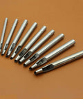 9 Size Oval Leather Hole Punch Set Carbon Steel Pro Grade Hand Punch Tool Kit For Belts, Watchbands, Gaskets, And Cloth Crafting
