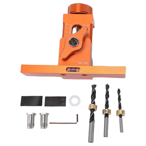 Adjustable Heavy Duty Aluminum Alloy Cabinet Door Mounting Jig With Built In Level Bubble And Non Slip Grip for precise installations.