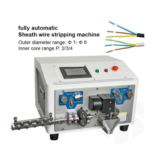 Auto Cable Cutting And Stripping Machine High Precision Coated Slitter Stripper For Transformer Choke Wire Winder on table