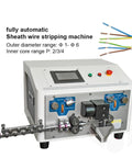 Heavy Duty Automatic Cable Winding Reel With Computer Controlled Cutting And Stripping For Coated Wires Industrial Grade High Precision Slitter Stripper Machine features fully automatic sheath wire stripping machine.