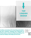 Six Pack 40 Pocket Display Binders With Clear Sheet Protectors, 8.5 By 11 Portfolio Folders With 80 Pages, open view showing top-loading design