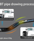 Dope Mountain Bike Handlebar 31.8mm Clamp, Hi Rise 35mm to 55mm Adjustable, 780mm Length with glow logo and BT pipe drawing