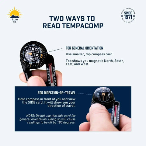 Ball Compass And Thermometer Carabiner For Hiking And Camping Clip On Grab And Go Gear demonstration of orientation and travel use