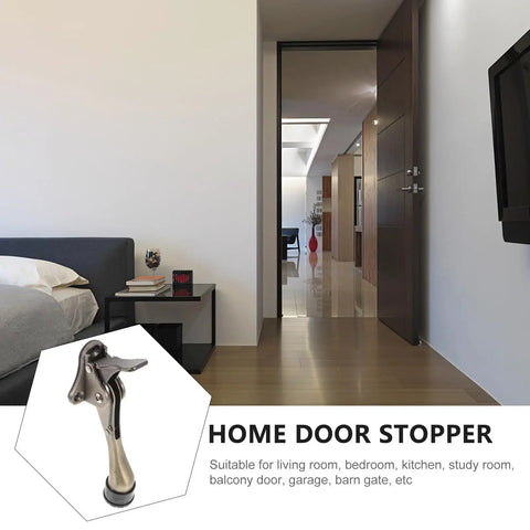 Kickdown Door Stopper For Commercial And Garage Doors Dope Heavy-Duty Zinc Alloy Build Foot-Operated Coffee Color