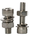 Beefy 304 Stainless Steel M6 Hex Socket Head Cap Screws And Nuts Kit 20 Sets Per Size Built For Indoor And Outdoor Use Tough Corrosion Resistant Fasteners That Are Easy to Tighten And Loosen Great For DIY Projects, with screws and nuts