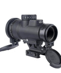 Fast Target Acquisition Red Dot Sight 1x25 with 2 MOA Dot and Adjustable LED Includes Full Co Witness Quick Release Mount with Q LOC Technology