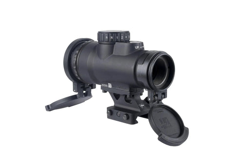 Fast Target Acquisition Red Dot Sight 1x25 with 2 MOA Dot and Adjustable LED Includes Full Co Witness Quick Release Mount with Q LOC Technology