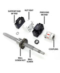 Pro Grade CNC Ballscrew Kit With SFU1204 SFU1605 SFU2005 SFU2505 And 2 SBR Linear Guides SBR12 SBR16 SBR20 SBR25 Plus 4 Sliders For 3D Router CNC Milling ball screw kit parts