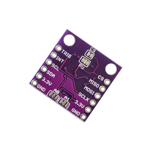 Digital Hall Effect Sensor Module With I2C And SPI Interfaces For High Precision Positioning And Rock Solid Motion Control In Battery Powered IoT Devices And Industrial Equipment, purple PCB