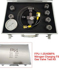 Nitrogen Charging And Pressure Test Kit For Hydraulic Accumulators, case with gauge, hoses, adapters, Workhorse Pro Grade, 25-40 MPa