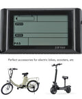 LCD Display Meter for Electric Bike S900 Controller 48V Screen shows riding data with durable ABS body, ideal for e-bikes and scooters.