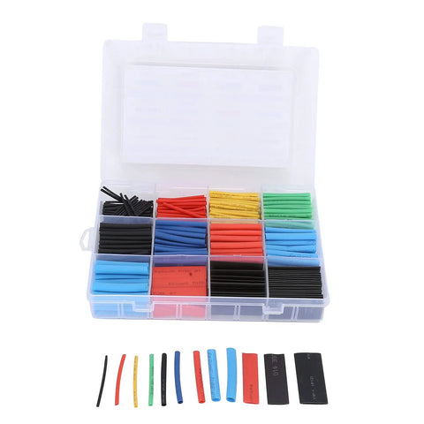 Zerodis Heat Shrink Tube Kit With 560 Pieces Cross Linked Polyolefin Electrical Wiring Tubing in a compartment box
