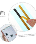 Close-up of Dual Sided LCD Screen Repair Tape 10 Pack for Laptop and Phone Battery Removal with Quick Release Tabs