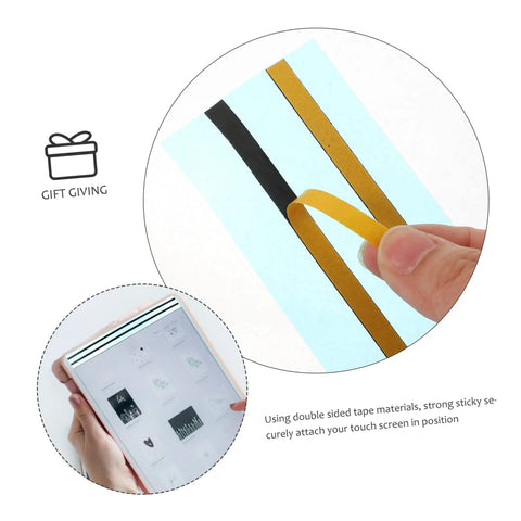 Close-up of Dual Sided LCD Screen Repair Tape 10 Pack for Laptop and Phone Battery Removal with Quick Release Tabs