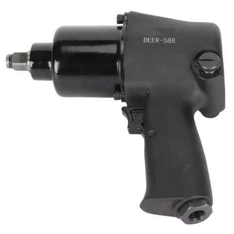 Heavy Duty Garage Beast Air Impact Wrench Delivers Knockout 880 Ft Lbf Torque 1 2 Inch Drive side view with tough alloy steel body.