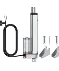 12V Beefed Up Heavy Duty Linear Actuator 225 Lbs 1000 N 6 Inch Silent IP65 with brackets and hardware components