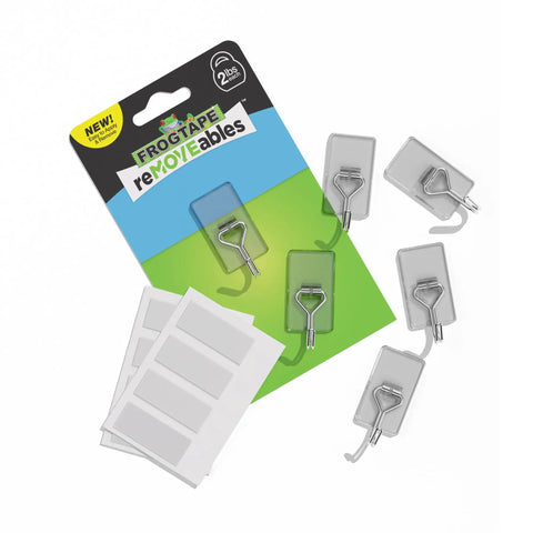 Super Slick Clear Wire Wall Hooks With Sturdy Adhesive Pads - Zero Guesswork Damage Free Mounting - Solid Strength Holds Up To Two Pounds Each - Pull Off And Stick Anywhere For Easy Dorm And Apartment Organization - Set Of Six