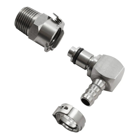 Fuel Line Quick Release Disconnect Coupling For BMW R1200GS S1000RR XR Aftermarket Stainless Steel Kit components close-up