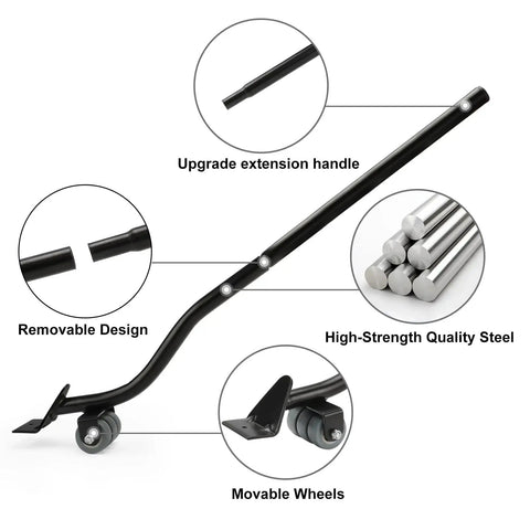 Heavy Duty Furniture Moving Kit For Hard Floors Lift Up To 1000 Lbs With 1 Lifter Tool And 4 Heightening Blocks Easy Glide Protect Floors Move Beds Sofas Cabinets And Appliances Quickly, showing lifter tool components and materials.