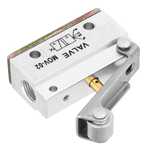Pneumatic Roller Lever Switch With Aluminum Alloy Body, Compact Design, Mechanical Valve Actuator For Industrial Automation
