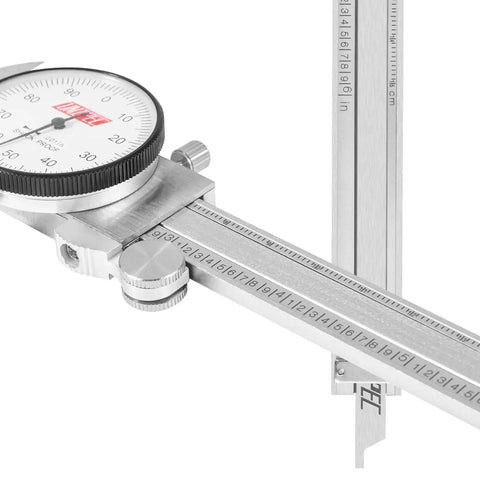 Rock Solid 6 Inch Dial Caliper With Dual Scale Display For Metric And Inch Measurements Hella Accurate Professional Machinist Grade Gauge That Delivers Dead On Accuracy Every Single Project