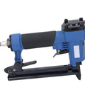 Pro Pneumatic Brad Nailer Runs 22 Gauge 4 To 16 Mm Nails Alloy Split Body with black and blue grip for woodworking tasks.