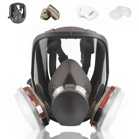 Full Face Reusable Respirator for Organic Vapor and Particulate Filter Protection, Pro Grade Comfort for Painting Polishing and Welding