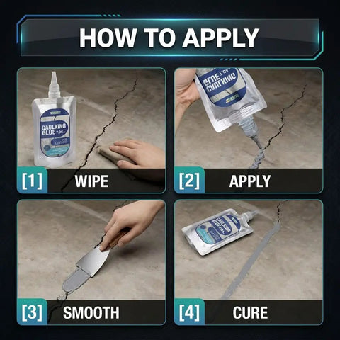 Step-by-step guide to applying Tough As Nails Concrete Crack Filler With Marine Grade Silane Polymer Base.