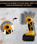 Cordless 40W LED Work Light With 4200LM Bright Beam Jobsite Flood Spotlight USB Port 110 Degree Pivot