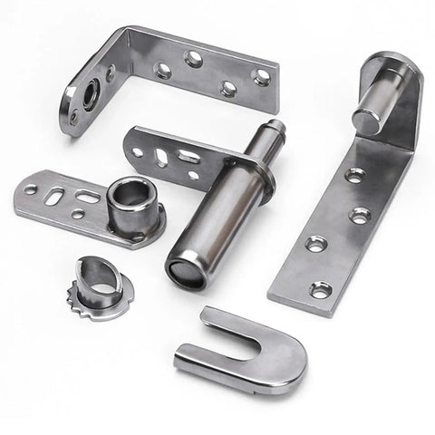 Built Tough Stainless Steel Pivot Door Hinge Delivering Slick 360 Degree Spin And Instant Auto Close Function For Heavy Duty Room Dividers And Thick Hardwood Trims, assorted stainless components.