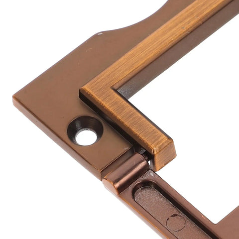 Close-up of Hidden Drawer Pull Handles in Zinc Alloy Antique Brass Cabinet Pulls for Kitchen Cabinets with discreet design