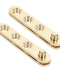 Two Pack Copper Concealed Door Hinges With Noise Reduction And Wide Rotation Angle, shown in gold finish.