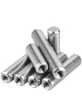 Heavy Duty 304 Stainless Steel Internal Thread Dowel Pin For Aligning And Stabilizing Industrial Machinery Or Home Decor With Heat Resistance And Easy Chamfered Install, set of multiple pins with internal threading.