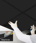 Installation of Smooth Black Drop Ceiling Tile 2x2 Foot PVC Waterproof Washable and Fire Rated High Grade PVC Easy Drop In