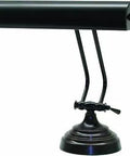 Adjustable Ten And A Half Inch Piano Desk Portable Lamp In Oil Rubbed Bronze With Hinged Neck And On Off Switch, Uses Forty Watt T Ten Bulb Not Included, UL Listed, Advent Collection, shown at a side angle.