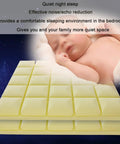 Top Shelf Sound Absorbing Acoustic Foam Panels For Recording Studio Wall Decor Upgrade Your Setup With Heavy Duty Noise Reducing Boards Odor Free Scratch Resistant Polyester Tiles Grigio 5Cm 50 Pack with yellow tiles and baby sleeping.