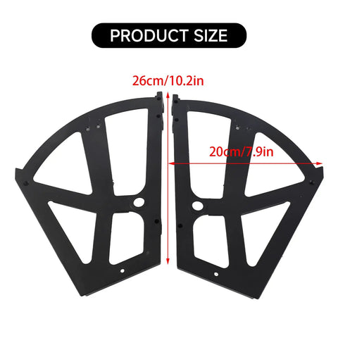 Double Layer Shoe Cabinet Hinges Kit With Four ABS Hinge Units And Twenty Installation Accessories showing size dimensions 26cm x 20cm