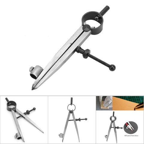 Reliable Smooth Operator Adjustable Rotating Craft Tool Wing Divider Line Scriber Drawing Compass Built Tough For Metal Fabrication And Leather Crafting Precision Layout with precise metal points.