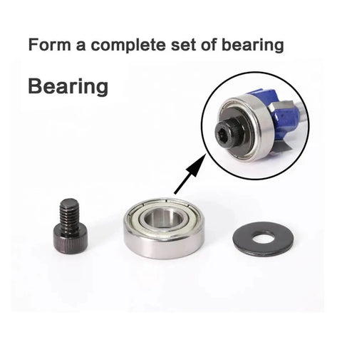 Premium 1 4 Inch Corner Round Router Bit Set With R1 R2 R3 Radius Options For Smooth Wood Edging parts include a bearing set.